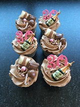 Chocolate 30th Birthday cupakes